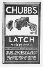 CHUBB Latch Key Locks -