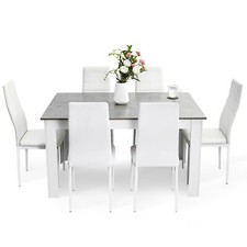 Mondeer 7pcs dining set - set, grey