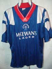 Original Vtg 1992 1994 Glasgow Rangers Adidas Home Football Shirt L 42/44inch
