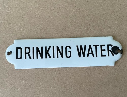 Vintage enamel drinking water - vintage,