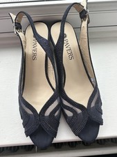 Pavers Navy Sparkly Sling Back