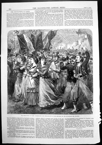 Old antique print revolution - antique,