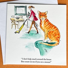 FUNNY CAT CARD FOR THEM;GINGER