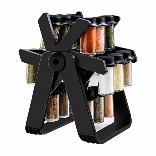 Rotating jar spice rack - 18-jar,