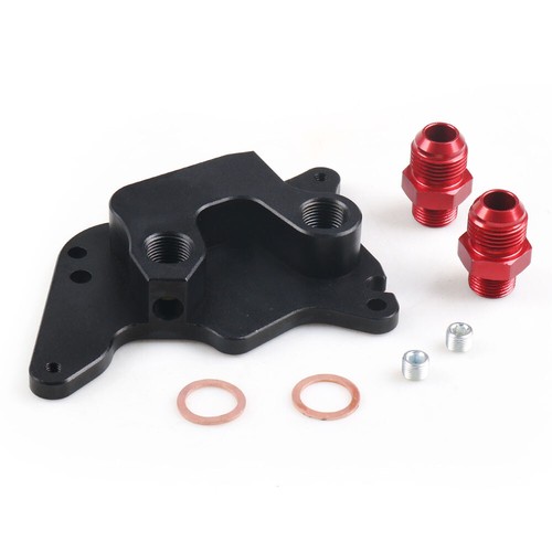 Oil filter cooler fitting - filter/cooler,