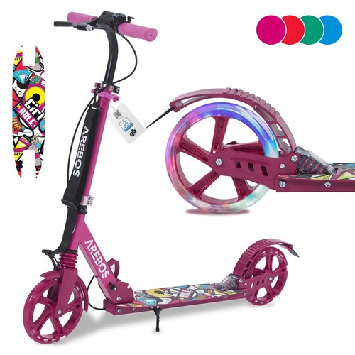Arebos kick scooter with led - arebos,