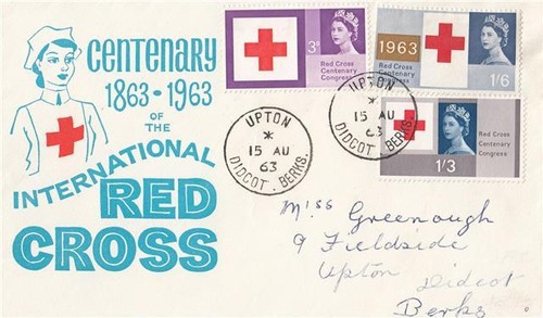 1963 red cross blue - cross,