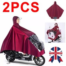 2X Hooded Coat Poncho Rain