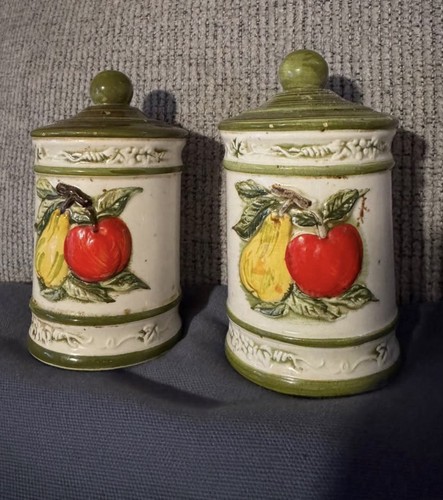 Vintage ceramic apple pear - vintage,