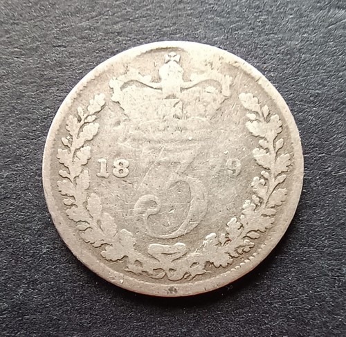 1879 silver threepence - -, queen
