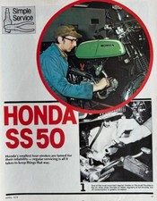 HONDA SS 50 - ORIGINAL 1978 SIMPLE SERVICE 4 PAGE ARTICLE