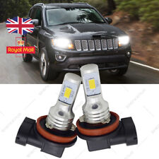 For Jeep Compass - Pair H11 / H8 LED Headlights Bulbs 6000K Xenon White Lamps YH