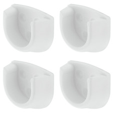 4x White Rail End Supports