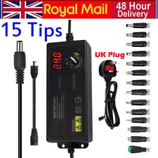 DC 3V~24V 60W 2.5A Universal Power Supply Adjustable Switching AC/DC Adapter UK