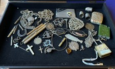 Job Lot Vintage Antique Collectables Curios Badges  Jewellery ** 1 