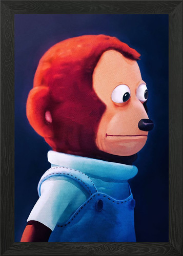 Monkey puppet meme - 2, framed