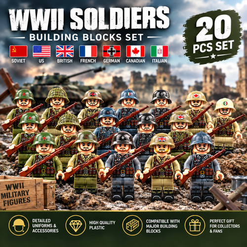 Lego ww2 20x british world - lego,