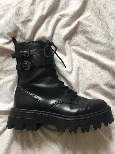 Ladies black chunky platform - ladies,