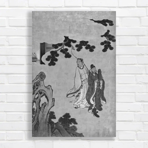Serene chinese landscape black - landscape,