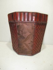 Teak Woven Wooden Bucket