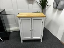 John lewis ex display bathroom cabinet in white  with real wooden top. RRP £299