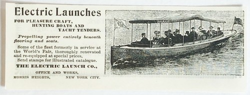 Electric launch vtg 1895 - electric,