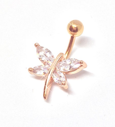 Rose gold clear crystal - gold,