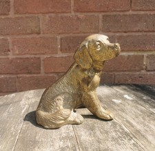 Vintage Large Solid Brass Spaniel dog Pet Sporting Game Hunting 1.5 kg Door Stop
