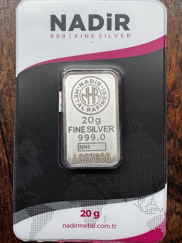 Nadir 20g gram pure - silver, bar