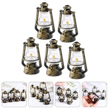  5 Pcs Miniature Painting Lamp Kerosene Decorative Retro Old-fashioned