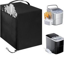 SIRUITON Ice Maker Cover for Countertop Machine, Heavy Duty Black 