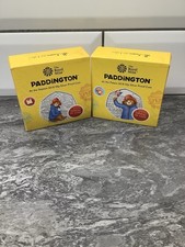 2x Paddington 50p Sterling Silver Proof .925 Coin In Box + COA