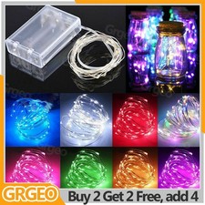 20/30/50/100 LED Battery Micro Rice Wire Copper Fairy String Lights Party Lamp