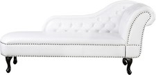 Right Hand Faux Leather Chaise
