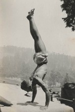 Vintage 1925 Male Nude Physique Photo Shorts Swimwear Beach Gay Young Man