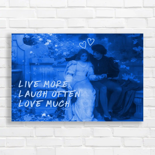 Vintage romantic couple blue - vintage,