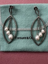 Iridesse By Tiffany & Co Pearl sterling silver earrings $850+++