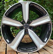 18" Audi RS4D Style Alloy Wheels Black Silver Polished A3 A4 Golf 5x112 7 7.5 8