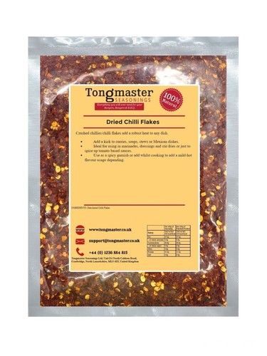 Dried red chilli flakes 100g - chilli,