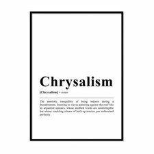 Chrysalism Definition Framed