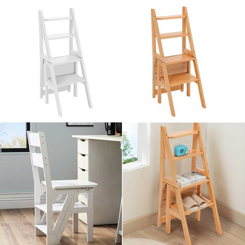 Folding wooden step stool - folding,