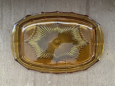 Vintage Amber Glass Starburst