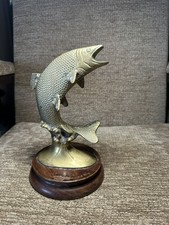 Vintage brass leaping fish - vintage,