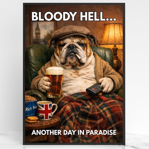 English bulldog wall picture - bulldog,