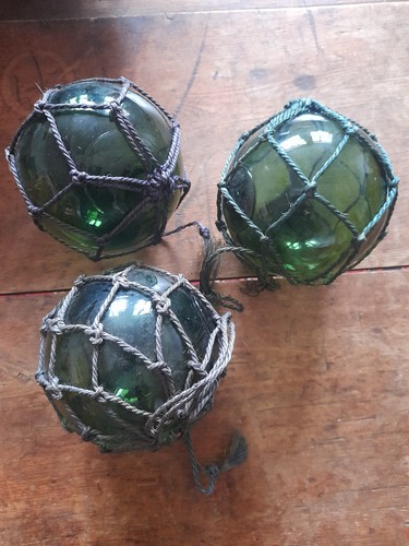 Vintage glass fishing floats - 3,