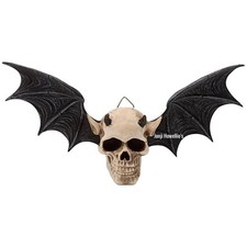 Devil Bat Wall Plaque Gothic Skull Ornament Pagan Wicca Halloween Decoration