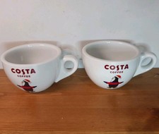 2 Costa Coffee Cup Christmas Penguin 2022 Cappuccino Santa Hat Festive Cups