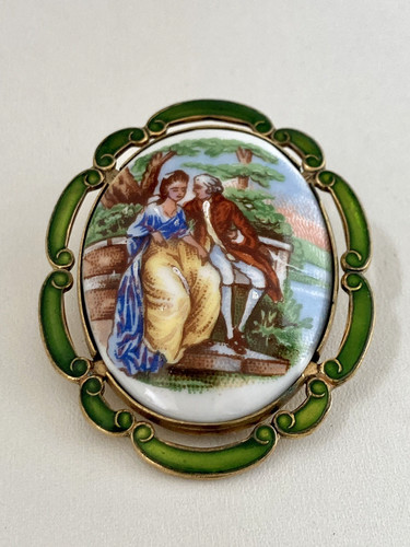 Vintage tlm enamel romantic - tlm,