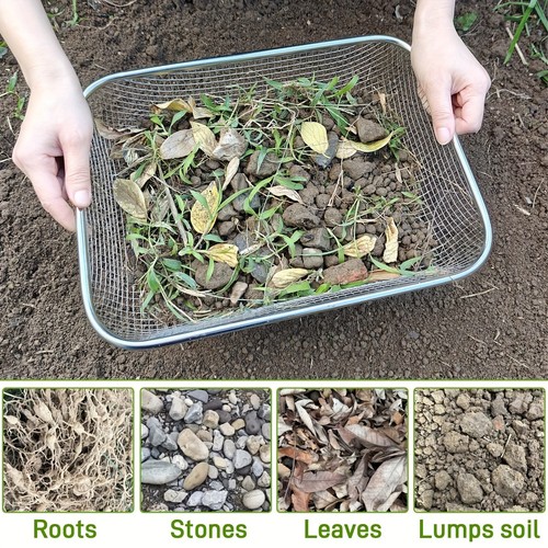 Stainless steel soil sieve - steel,