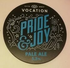 Beer pump clip badge front VOCATION brewery PRIDE & JOY real ale Yorkshire